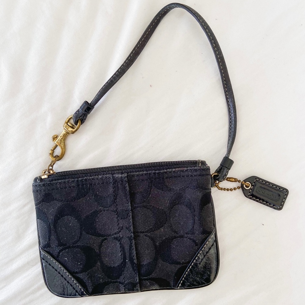 Black Coach Wristlet